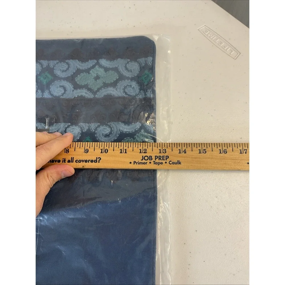 Lot of 3 NEW Frontgate Accent Pillow shams covers Navy‎ Blue Ivory Embroidered